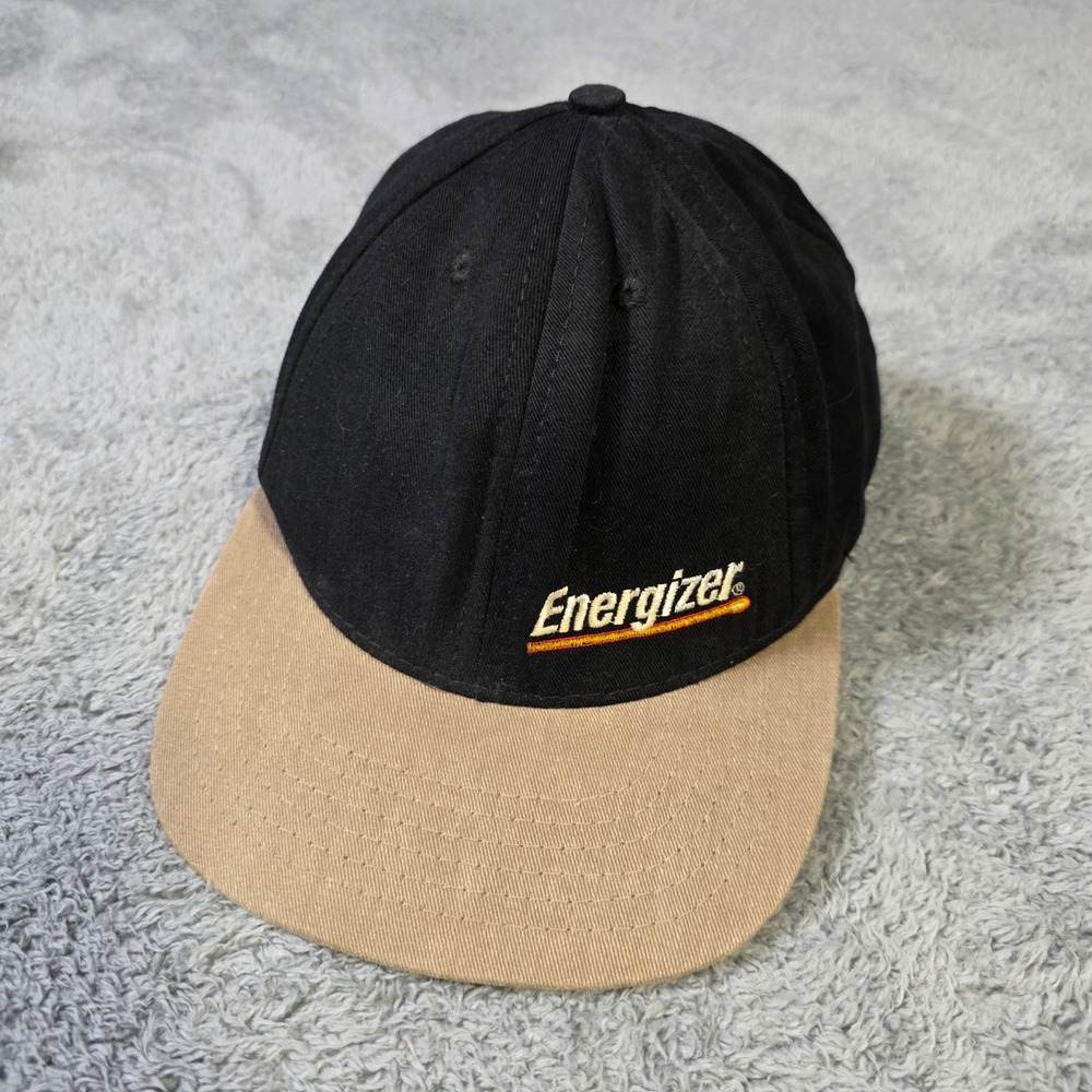 Energizer Unisex OSFM Snapback Hat Black Tan Vintage Logo Made in‎ USA Promo Cap